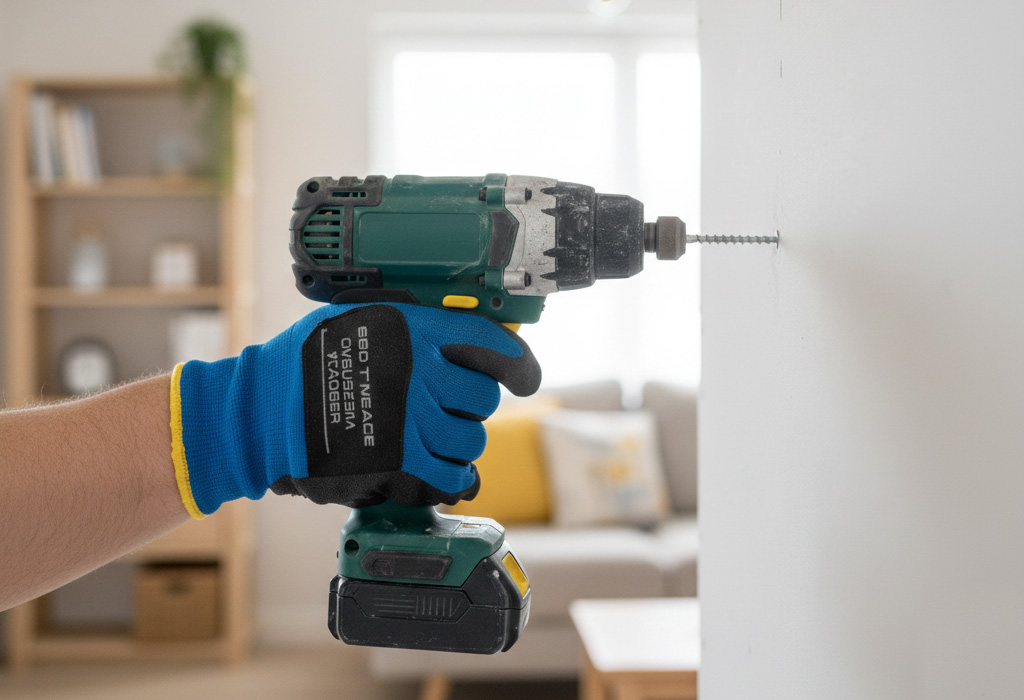 3：ビス打ち（ブラケットの固定）