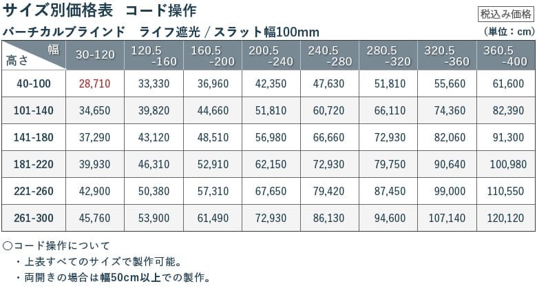 価格表