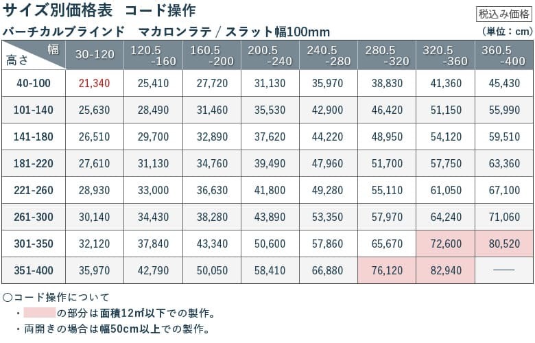 価格表